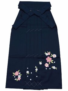 ◆袴 女性用◆刺繍 無地 はかま 単品 LLサイズ 紐下99cm hs-104 (12紺)【レディース 行灯袴 スカートタイプ 卒業式 謝恩会】