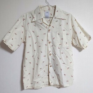 visvim DUKE SHIRT S/S ALLOVER-V ビズヴィム ビズビム デューク オールオーバー メンズ 半袖シャツ V柄 コットン 日本製 美品 tp-23x890