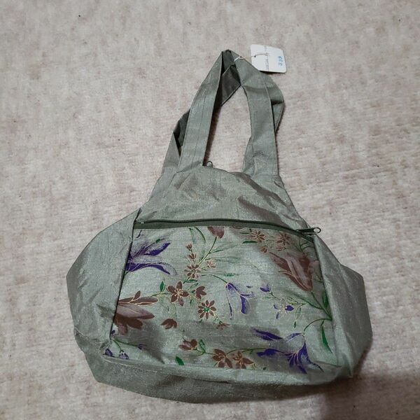 ハンドバッグ ナイロンバッグ 花模様 和装小物 和装バッグ