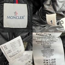 定価約24万 美品 MONCLER モンクレール マルセイユ ファーダウンジャケット サイズ1/M相当 カーキ ルーマニア製 1箇所ピンホール有 A2467_画像10