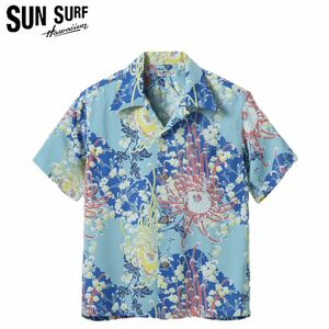 SUN SURF 125BLUE/SIZE M SS38793 “ROYAL FLOWER” サンサーフ アロハシャツ