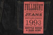 FULL COUNT W32 Lot.1103W-23 Clean Straight Denim (One Wash) フルカウント_画像6