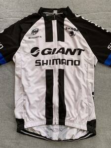 GIANT SIMANO cycle jersey ja Ian to Shimano top and bottom set size L black white blue 