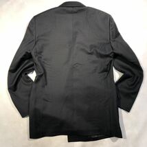 新品【サイズY7 XL★高級礼服】4Bダブルスーツ 漆黒フォーマル 背抜き ノーベンツ 1タック アジャスター付き セットアップ 喪服 ウール100%_画像5