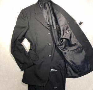 新品【サイズA7 XL★高級礼服】3Bシングルスーツ 喪服 ブラックフォーマル 背抜き ノーベンツ 2タック 冠婚葬祭 ウール99 セットアップ