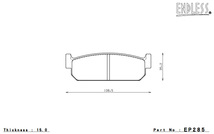 ENDLESS ブレーキパッド SSY リア セドリック/グロリア Y32(VG30E ブロアム/グランツーリスモ/グランツーリスモS) EP285SY2_画像3