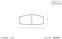 ENDLESS ブレーキパッド SSS フロント ブルーバード 910(4輪ディスク) S56.12～S58.10 EP056SS2_画像5
