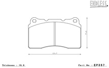 ENDLESS サーキット専用ブレーキパッド TYPE-S フロント ランサー エボリューション CT9A(純正ブレンボキャリパー装着車） EP357TS_画像2