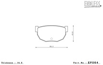 ENDLESS ブレーキパッド SSS リア ローレル C31系(4輪ディスク) EP064SS2_画像5