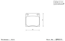ENDLESS ブレーキパッド SSS フロント サニー B310/KB310/GB310/KGB310 EP011SS2_画像5
