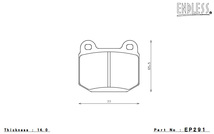 ENDLESS ブレーキパッド SSS リア インプレッサ GDB(純正ブレンボキャリパー装着車) H16.6～H19.6 EP291SS2_画像5
