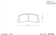 ENDLESS ブレーキパッド SSS リア セリカ ST185/ST185H(GT-FOUR・MC後・RC) EP168SS2_画像5