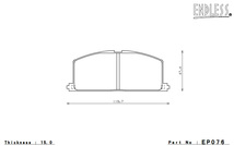 ENDLESS ブレーキパッド CC-Rg フロント スターレット EP91(グランツァ・4輪ディスク) EP076CRG2_画像3