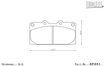 ENDLESS ブレーキパッド SSY 1台分セット インプレッサ GDB(WRX STi 純正ブレンボキャリパー非装着車)GGB (ワゴン STi) EP351SY2+EP231SY2_画像3