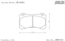 ENDLESS エンドレス ブレーキパッド SSM PLUS 1台分セット インプレッサ GRB(R205) RCP112MP+RCP141MP_画像4