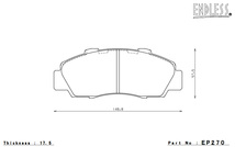 ENDLESS エンドレス ブレーキパッド SSS 1台分セット シビック Type-R EK9 EP270SS2+EP312SS2_画像5