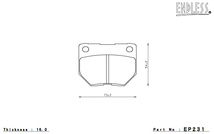 ENDLESS ブレーキパッド SSY 1台分セット インプレッサ GGA/GDA/GDB(純正ブレンボキャリパー非装着車) H14.11～H16.6 EP351SY2+EP231SY2_画像4