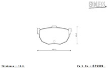 ENDLESS エンドレス ブレーキパッド SSS 1台分セット オートザムAZ-1 PG6SA EP259SS2+EP289SS2_画像6