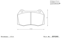 ENDLESS エンドレス ブレーキパッド SSS 1台分セット ステージア WGNC34(RB26DETT/オーテックバージョン) EP290SS2+EP291SS2_画像5