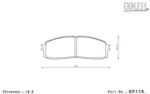ENDLESS エンドレス ブレーキパッド SSS 1台分セット クラウン MS120/MS123/MS125/LS120/GS120(4輪ディスク) EP066SS2+EP176SS2_画像6