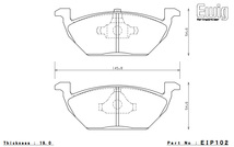 ENDLESS エンドレス ブレーキパッド MX72 PLUS フロント Volkswagen Polo 9NBKY 1.4 EIP102MXPL_画像3