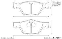ENDLESS エンドレス ブレーキパッド MX72 PLUS フロント Alfa Romeo 156 932A1/932A2/932AC 2.0 TS 16V/2.0 ロッソ・コルセ EIP080MXPL_画像3