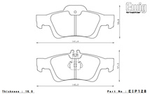 ENDLESS エンドレス ブレーキパッド SSM PLUS リア Mercedes Benz E 212247C E250 CGI ブルーエフィシェンシー アバンギャルド EIP128MP_画像3