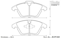 ENDLESS エンドレス ブレーキパッド MX72 PLUS フロント Volkswagen Jetta 1KCAV 1.4TSI Comfortline TRW/LUCAS EIP122MXPL_画像3