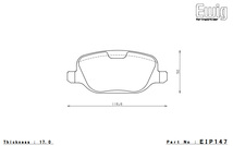 ENDLESS エンドレス ブレーキパッド SSM PLUS リア Alfa Romeo Spider 93932S 3.2 JTS Q4 EIP147MP_画像3