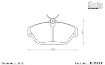 ENDLESS エンドレス ブレーキパッド SSM PLUS 1台分セット VOLVO 940/960 9B230/W 9B234/W 90～94 EIP030MP+EIP032MP_画像3