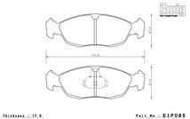 ENDLESS エンドレス ブレーキパッド MX72 1台分セット PEUGEOT 106 S2S/S2NFX EIP085MX72+EIP084MX72_画像3