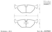 ENDLESS エンドレス ブレーキパッド CC38(ME22) 1台分セット BMW Z3 BT30 EIP018CC38+EIP021CC38_画像5
