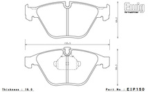 ENDLESS エンドレス ブレーキパッド CC35 type-E(N84M) 1台分セット BMW 3シリーズ UT25 EIP150CC35+EIP135CC35_画像4