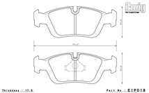 ENDLESS エンドレス ブレーキパッド CC38(ME22) 1台分セット BMW Z3 BT22 EIP018CC38+EIP021CC38_画像4