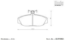 ENDLESS エンドレス ブレーキパッド SSM PLUS 1台分セット VOLVO 940/960 9B230/W 9B234/W EIP092MP+EIP032MP_画像3