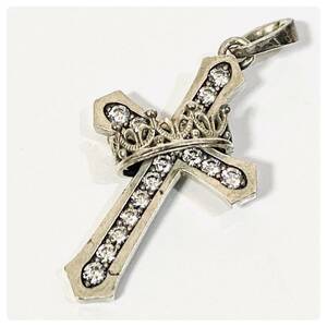 Justin Davis Justin Davis Crown Cross pendant top silver 925 sterling sterling 