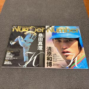 【2冊セット】完全復刻版 清原和博／桑田真澄　Number Plus 清原和博引退記念ポスターなど