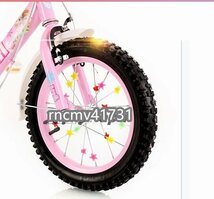 「81SHOP」品質保証☆子供用 自転車 組立済 女の子 可愛い ピンク 赤 16インチ 補助輪付き カゴ 4歳 5歳 6歳 7歳 8歳 9歳_画像9