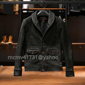 「81SHOP」秋冬ライダース アメカジ　復刻　1.2mm牛革 レザージャケット カウハイド 革ジャン メンズ本革 Ｍ～4XL