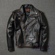 「81SHOP」カウハイド　レザージャケット　バイクジャケット　メンズファッション　ライダーズジャケット　ポケット沢山　牛革　本革_画像1