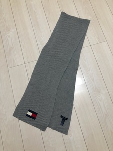 Tommy Hilfiger トミーヒルフィガー ニットマフラー グレー 新品