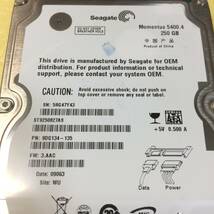 □1345時間 Seagate ST9250827AS 2.5インチHDD 『正常判定』 250GB _画像2