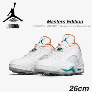 【26cm】★イーグルオブマスターズ！！新品★ NIKE ナイキ JORDAN V ジョーダン 5 LOW GOLF ゴルフシューズ ホワイト US8 USA購入 白