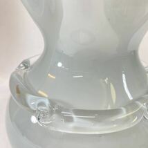Demain ドマン 花瓶 ガラス製 フラワーベース 花器 ホワイト系 グレー系 レトロ モダン 置物 インテリア 飾_画像4