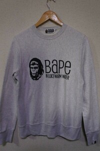 A BATHING APE BAPE IN LUKEWARM WATER Crewneck size S エイプ スウェット トレーナー 日本製