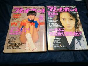 週刊プレイボーイ2冊セットF[13]1993年　藤谷美紀　小野綾華　鈴木景子　谷川彩華　内田有紀　中島美智代　中嶋朋子　祐木マリ