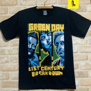 グリーン デイ Tシャツ Lサイズ GREEN DAY 21STロックバンドTシャツ　半袖Tシャツ