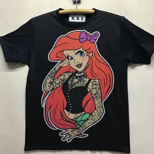 新品 リトルマーメイド アリエル Tシャツ ダークプリンセス XXL 管714 パロディ　おもしろTシャツ