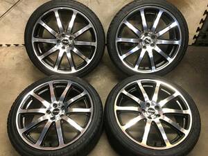 【18×7.5J+45 PCD100 5H】RAYS製TRDアルミホイール【225/40R18】溝有22年製ラジアルタイヤ 4本 プリウス,カローラツーリングなど