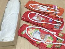 G1740S 松菊の市松人形とお着物3着と小物3セット 経年保管品 裸 身長 約45cm GNG_画像3
